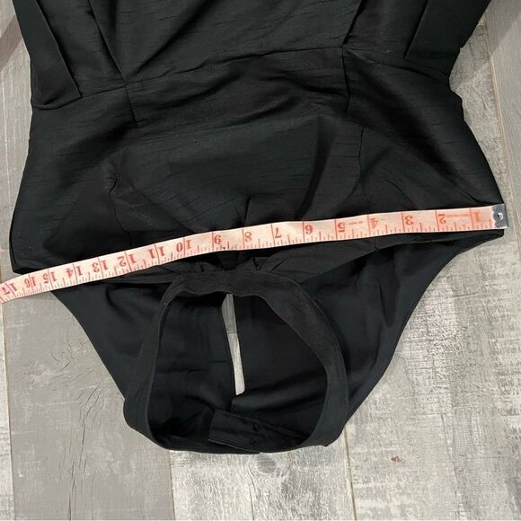 Elegant Black High-Low Wedding Dress - Picture 11 of 13